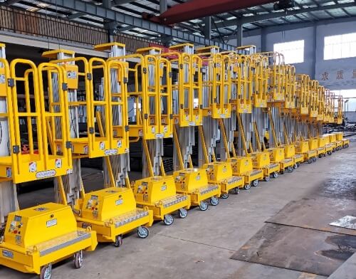 L single mast aluminum alloy lift
