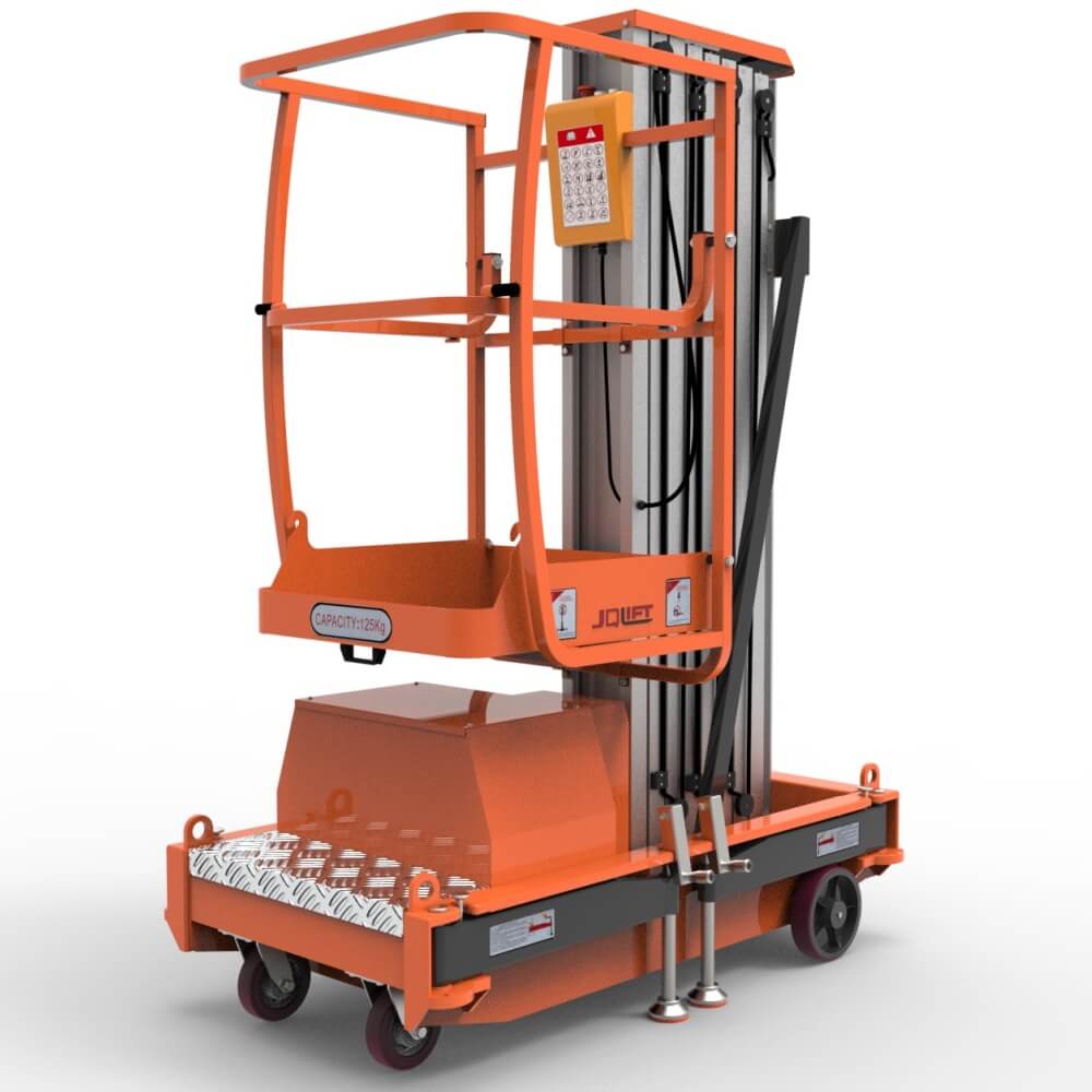 L single mast aluminum alloy lift