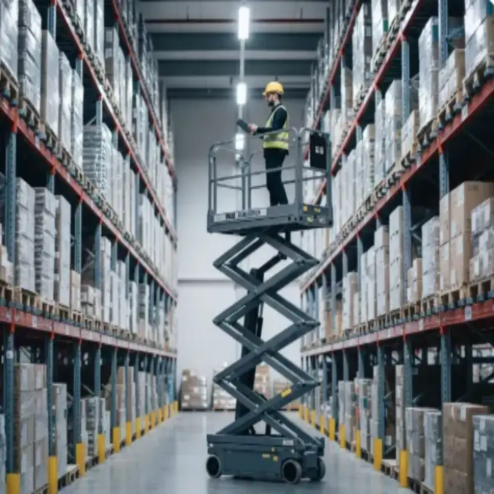 Can a Mini Scissor Lift Replace a Ladder in Small Warehouses?