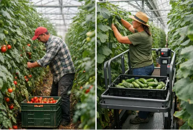 Vegetable picking lift reducing manual work1