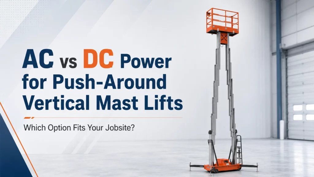 AC vs DC Power for Push-Around Vertical Mast Lifts Which Option Fits Your Jobsite