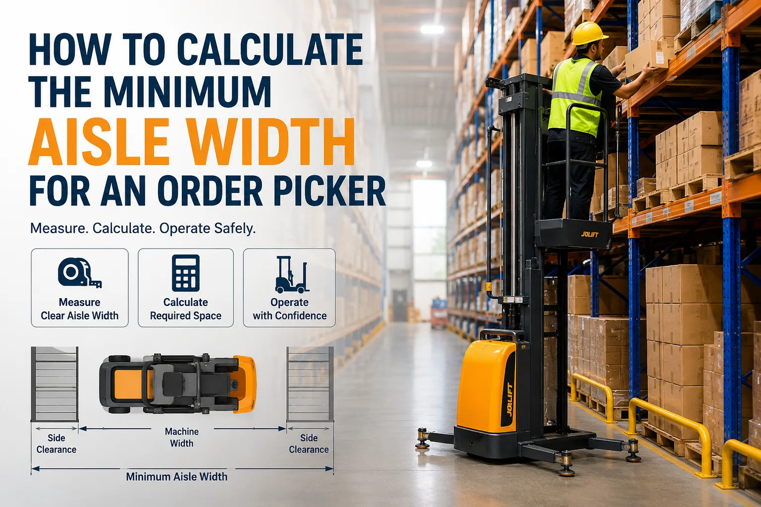 How to Calculate the Minimum Aisle Width for an Order Picker