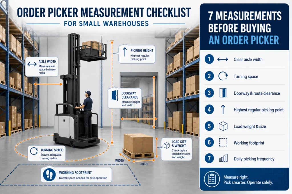 Order Picker Measurement Checklist for Small Warehouses 7 Specs Before Buying