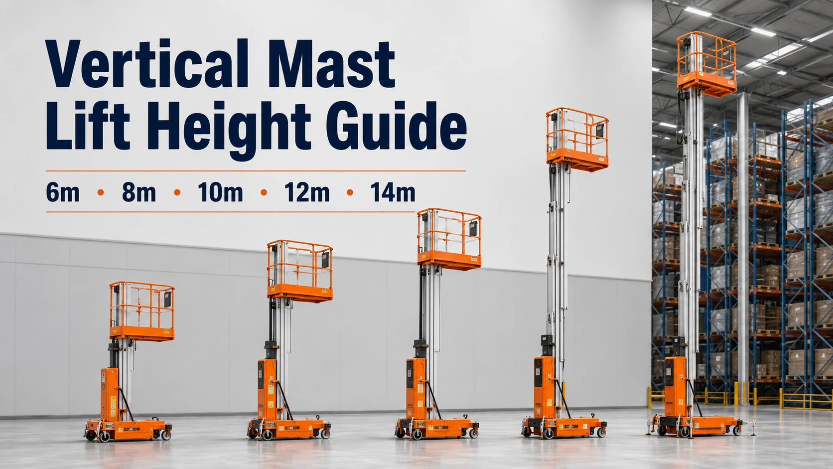 Vertical Mast Lift Height Guide: How to Choose a 6m, 8m, 10m, 12m or 14m Lift