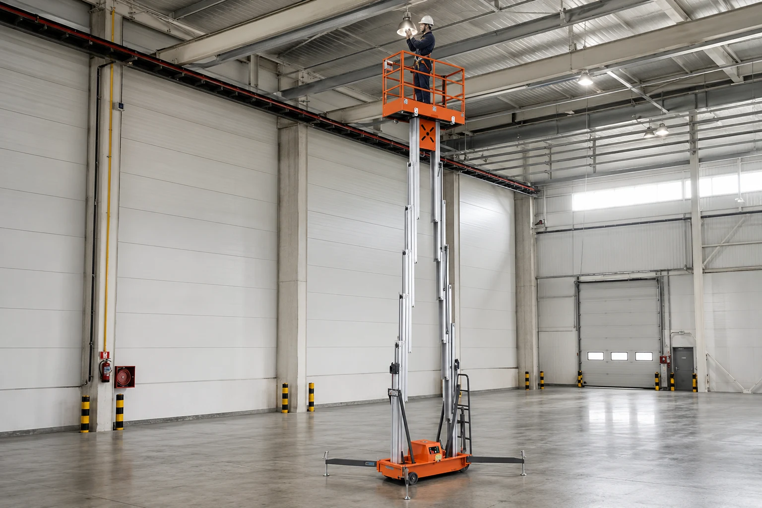 DL double mast vertical lift for high-level warehouse maintenance