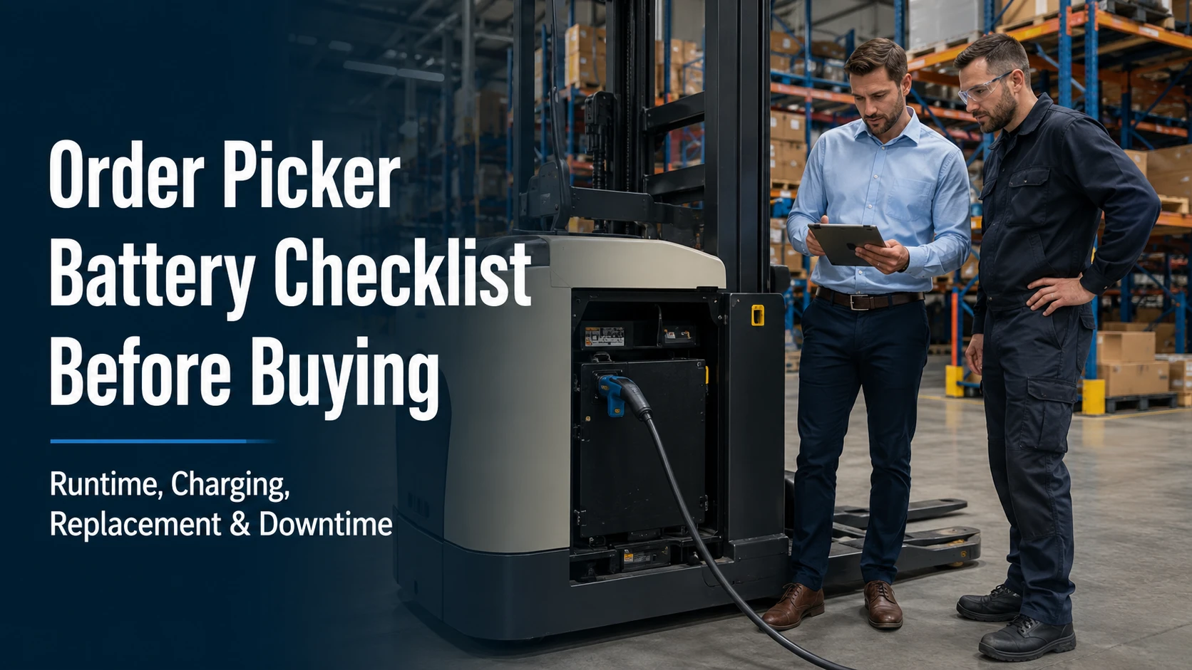 Order Picker Battery Checklist Before Buying Runtime, Charging, Replacement, and Downtime